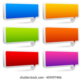 Colorful rectangular speech bubbles 
