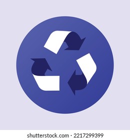 Colorful recycle flat icon, Environment eco friendly	
vector illustration