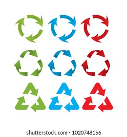 colorful recycled icons