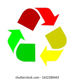 Colorful Recycling Icons. Vector illustration.