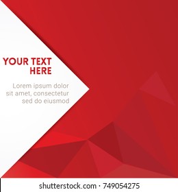 Colorful red abstract geometric rumpled triangular low poly style vector illustration graphic background.
