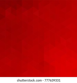 Colorful Red background for presentation. Geometric style. Mesh of triangles. Mosaic template for your design.