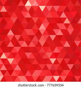Colorful Red background for presentation. Geometric style. Mesh of triangles. Mosaic template for your design.
