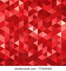 Colorful Red background for presentation. Geometric style. Mesh of triangles. Mosaic template for your design.