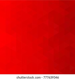 Colorful Red background for presentation. Geometric style. Mesh of triangles. Mosaic template for your design.