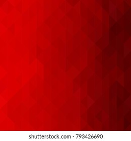 Colorful Red background for presentation. Geometric style. Mesh of triangles. Mosaic template for your design.