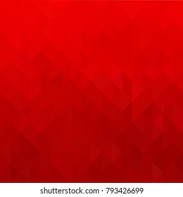 Colorful Red background for presentation. Geometric style. Mesh of triangles. Mosaic template for your design.
