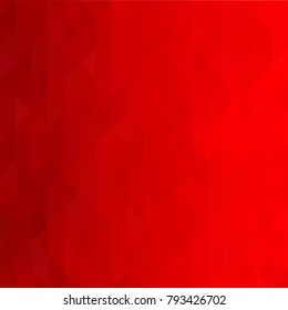 Colorful Red background for presentation. Geometric style. Mesh of triangles. Mosaic template for your design.
