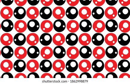 fondo coloreado de patrón de puntos rojo y negro   para el vector de diseño eps.10