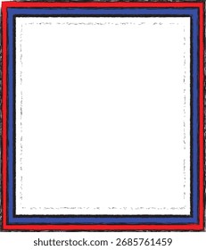 Fondo de Vector aislado de diseño de marco de borde rojo y azul colorido.	