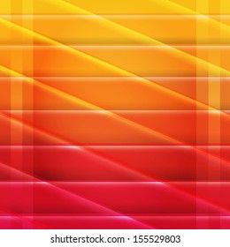 Colorful Red And Orange Poster, With Gradient Mesh, Vector Illustration