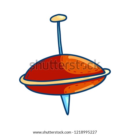 colorful red spinning top