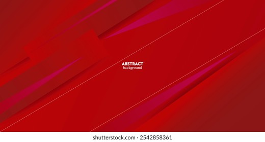 Fondo de Vector rojo colorido con diseño cuadrado. Diseño de sombras decorativas con estilo simple con líneas. El mejor diseño para su anuncio, cartel, Anuncio. Eps10