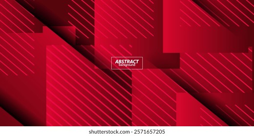 Colorful red vector background with square design. Decorative shadow design with simple style with lines. Best design for your advertisement, poster, banner. Vector Eps10
