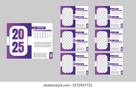 Colorful Reflections Desk Calendar design