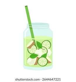 Colorful refreshing drinks with fruit and ice in different glasses. Summer cold drinks