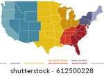 Colorful Regional Map of the United States