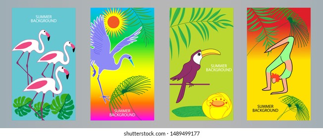 Colorful relaxation and nature. Vector Illustration template.