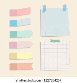 Colorful reminder notes vector set