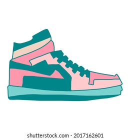 Colorful rendering of a running shoe