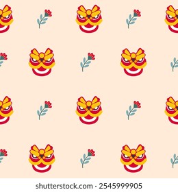 Colorful repeatable pattern  seamless of Lunar new year.