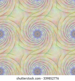 Colorful repeating fractal curved line pattern design