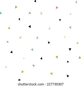 Colorful Repeating Triangle Confetti Background Pattern Vector 