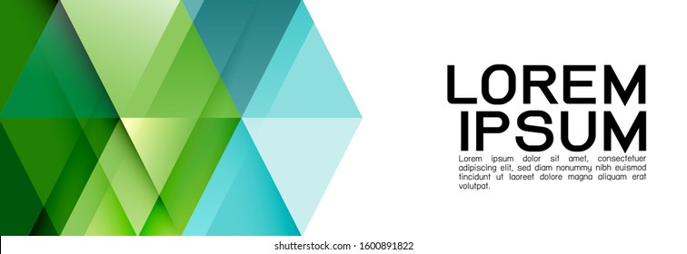 Colorful repeating triangles gradient geometric in contemporary style on white background and space for text. Abstract geometric horizontal template and modern stylish texture. Vector illustration