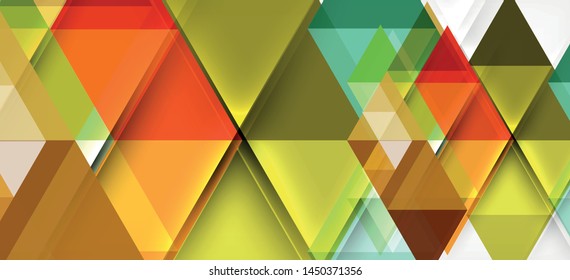 Colorful repeating triangles modern geometric in contemporary style on white background. Abstract geometric shape. Modern stylish texture. Vector abstract graphic design.
