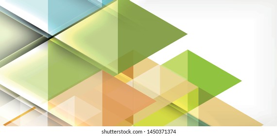 Colorful repeating triangles modern geometric in contemporary style on white background. Abstract geometric shape. Modern stylish texture. Vector abstract graphic design.