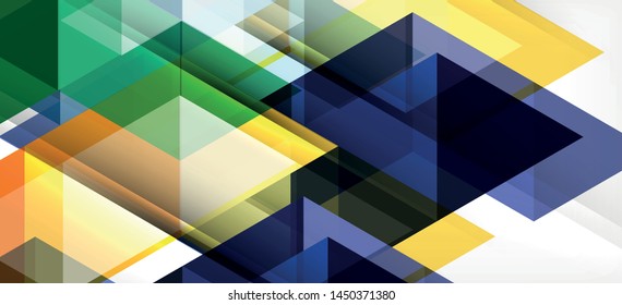 Colorful repeating triangles modern geometric in contemporary style on white background. Abstract geometric shape. Modern stylish texture. Vector abstract graphic design.