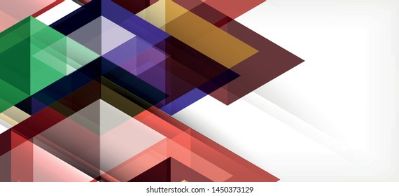 Colorful repeating triangles modern geometric in contemporary style on white background. Abstract geometric shape. Modern stylish texture. Vector abstract graphic design.