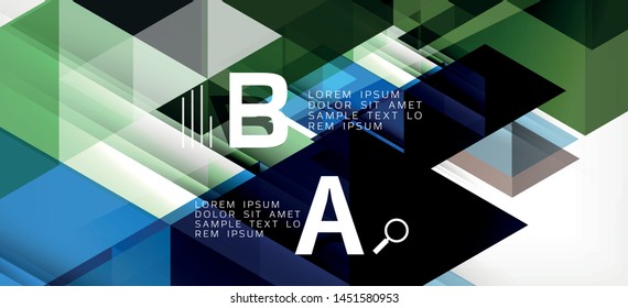 Colorful repeating triangles modern geometric in contemporary style on white background. Abstract geometric shape. Modern stylish texture. Vector abstract graphic design.