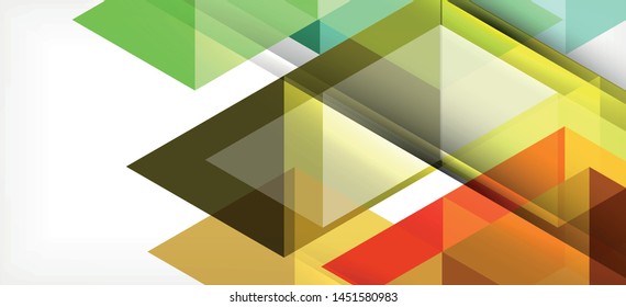 Triángulos repetitivos coloridos geométricos modernos de estilo contemporáneo sobre fondo blanco. Forma geométrica abstracta. Textura moderna y elegante. Diseño gráfico abstracto vectorial.