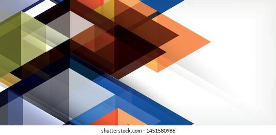 Colorful repeating triangles modern geometric in contemporary style on white background. Abstract geometric shape. Modern stylish texture. Vector abstract graphic design.