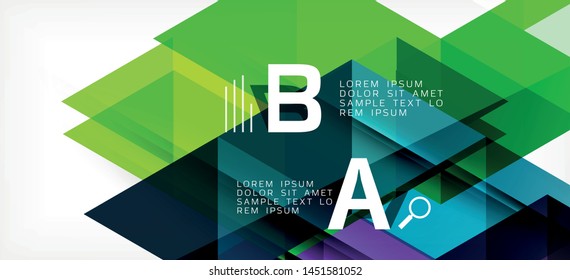 Colorful repeating triangles modern geometric in contemporary style on white background. Abstract geometric shape. Modern stylish texture. Vector abstract graphic design.