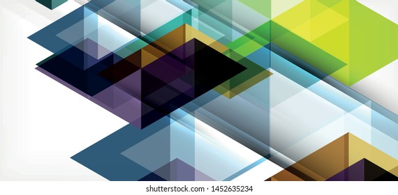 Colorful repeating triangles modern geometric in contemporary style on white background. Abstract geometric shape. Modern stylish texture. Vector abstract graphic design.