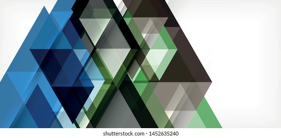 Colorful repeating triangles modern geometric in contemporary style on white background. Abstract geometric shape. Modern stylish texture. Vector abstract graphic design.