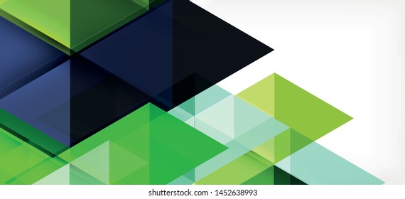 Colorful repeating triangles modern geometric in contemporary style on white background. Abstract geometric shape. Modern stylish texture. Vector abstract graphic design.