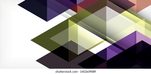 Colorful repeating triangles modern geometric in contemporary style on white background. Abstract geometric shape. Modern stylish texture. Vector abstract graphic design.