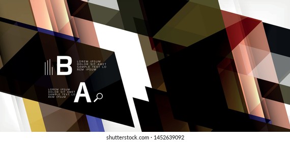 Triángulos repetitivos coloridos geométricos modernos de estilo contemporáneo sobre fondo blanco. Forma geométrica abstracta. Textura moderna y elegante. Diseño gráfico abstracto vectorial.