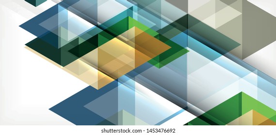 Colorful repeating triangles modern geometric in contemporary style on white background. Abstract geometric shape. Modern stylish texture. Vector abstract graphic design.