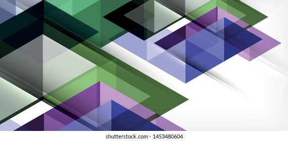 Colorful repeating triangles modern geometric in contemporary style on white background. Abstract geometric shape. Modern stylish texture. Vector abstract graphic design.