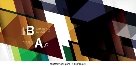 Colorful repeating triangles modern geometric in contemporary style on white background. Abstract geometric shape. Modern stylish texture. Vector abstract graphic design.