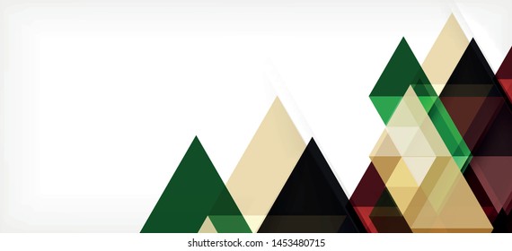 Colorful repeating triangles modern geometric in contemporary style on white background. Abstract geometric shape. Modern stylish texture. Vector abstract graphic design.