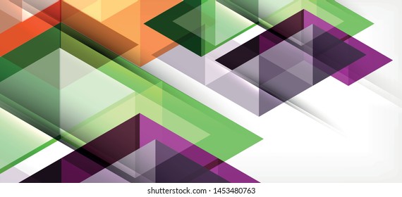 Colorido repetindo triângulos geométrico moderno em estilo contemporâneo em fundo branco. Forma geométrica abstrata. Textura moderna e elegante. Design gráfico abstrato vetorial.