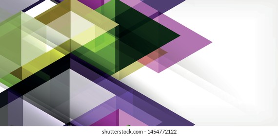 Colorful repeating triangles modern geometric in contemporary style on white background. Abstract geometric shape. Modern stylish texture. Vector abstract graphic design.