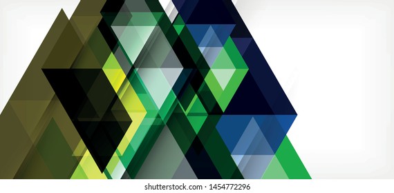 Colorful repeating triangles modern geometric in contemporary style on white background. Abstract geometric shape. Modern stylish texture. Vector abstract graphic design.
