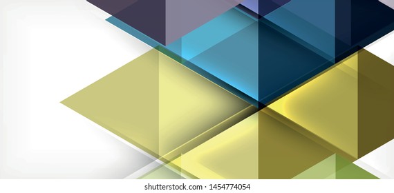 Colorful repeating triangles modern geometric in contemporary style on white background. Abstract geometric shape. Modern stylish texture. Vector abstract graphic design.