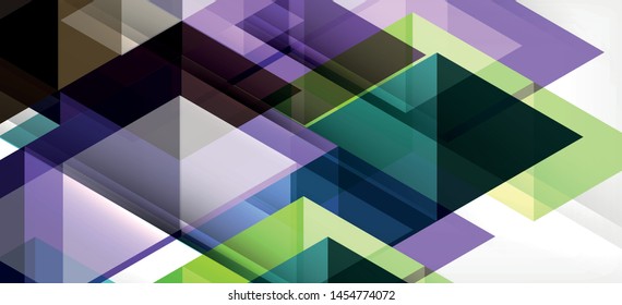 Colorful repeating triangles modern geometric in contemporary style on white background. Abstract geometric shape. Modern stylish texture. Vector abstract graphic design.